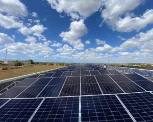 פאנלים סולאריים על גג